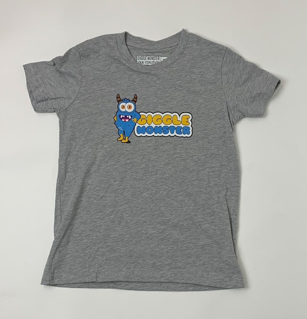 Giggle Monster Youth T-Shirt in Gray